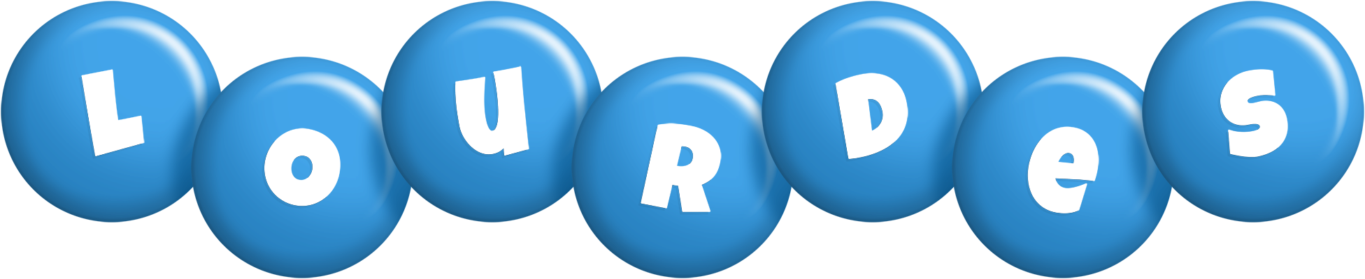 Lourdes candy-blue logo