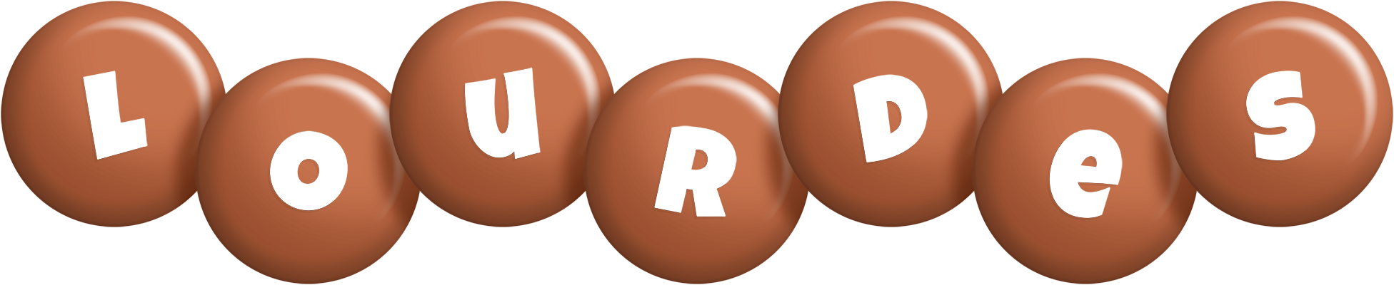Lourdes candy-brown logo