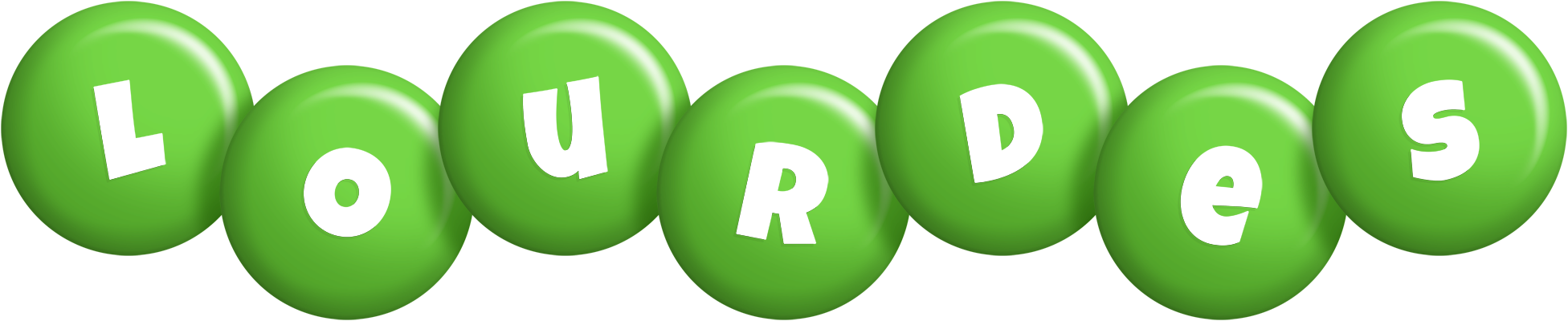 Lourdes candy-green logo
