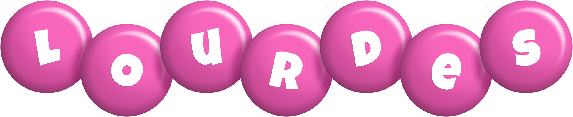 Lourdes candy-pink logo