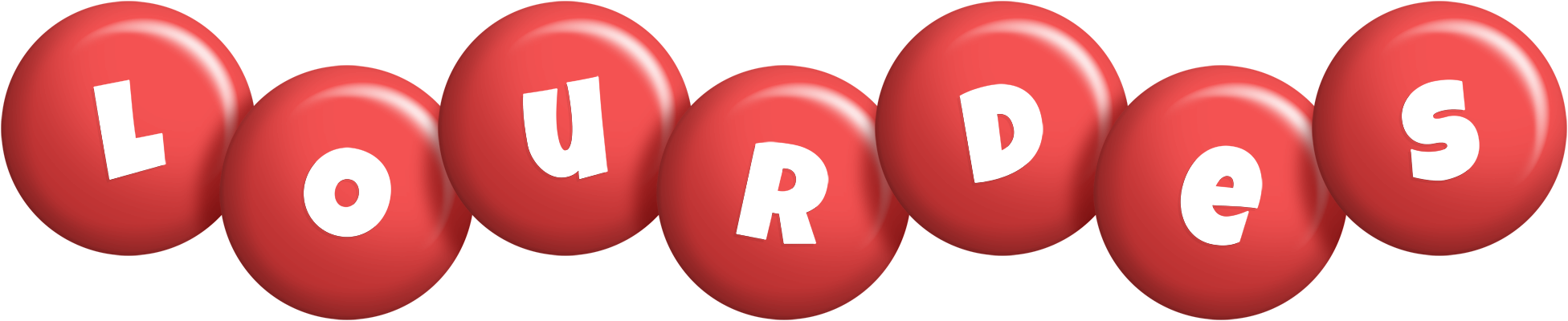 Lourdes candy-red logo