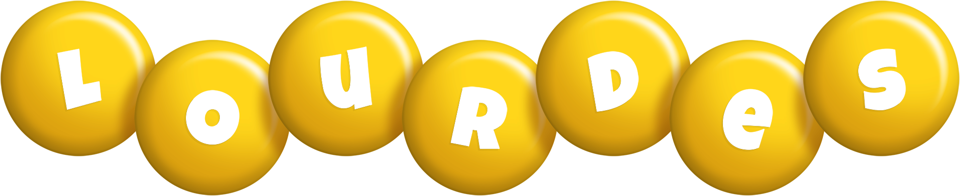 Lourdes candy-yellow logo