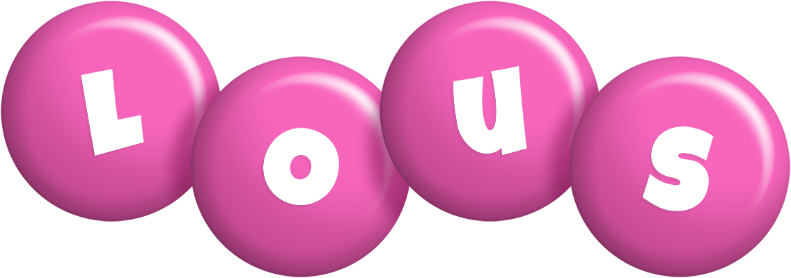 Lous candy-pink logo