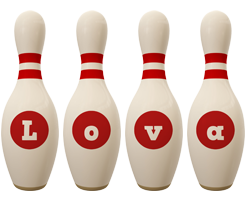 Lova bowling-pin logo