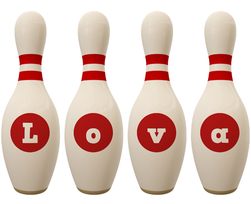 Lova bowling-pin logo