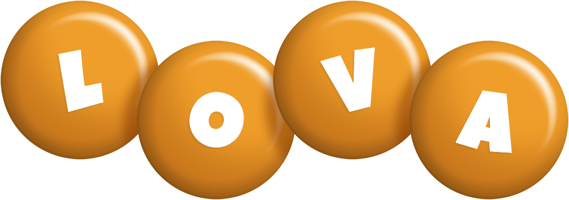 Lova candy-orange logo