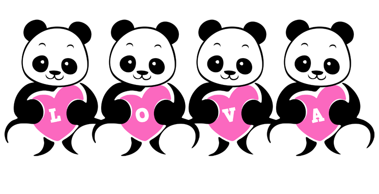 Lova love-panda logo