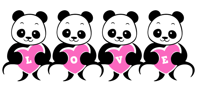 LOVE-PANDA logo effect. Colorful text effects in various flavors. Customize your own text here: https://www.textgiraffe.com/logos/love-panda/