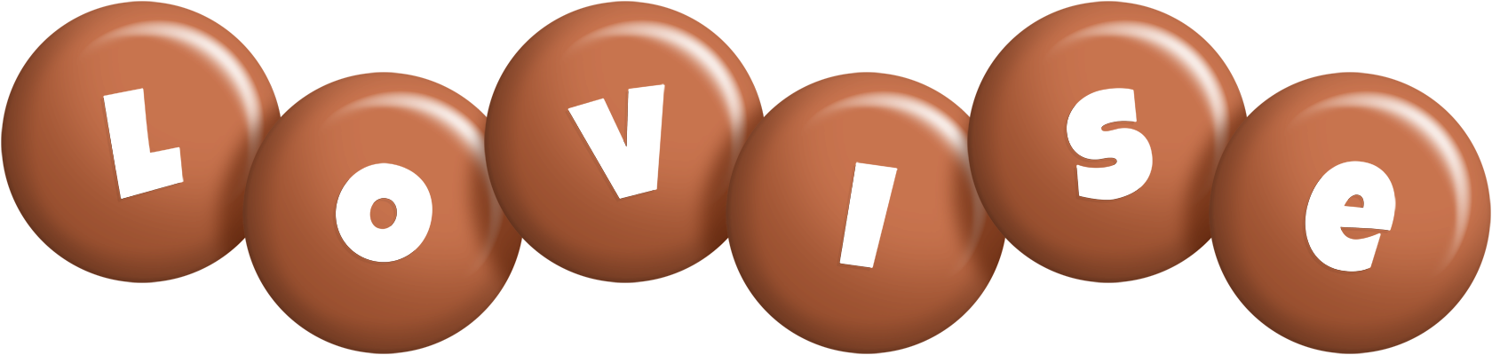 Lovise candy-brown logo
