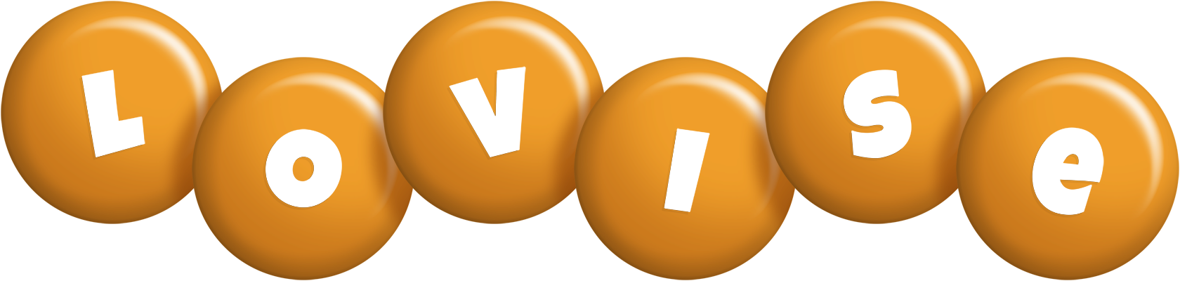 Lovise candy-orange logo