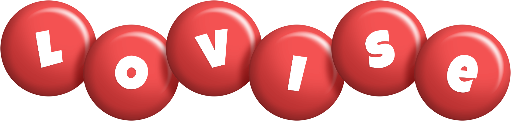 Lovise candy-red logo