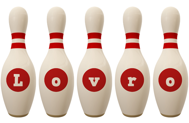 Lovro bowling-pin logo