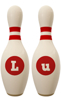 Lu bowling-pin logo