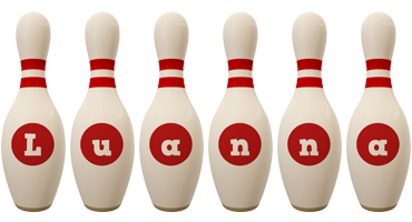 Luanna bowling-pin logo