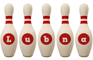 Lubna bowling-pin logo