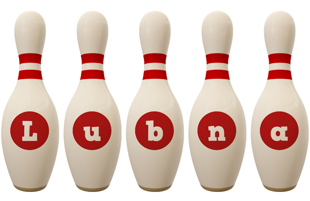 Lubna bowling-pin logo