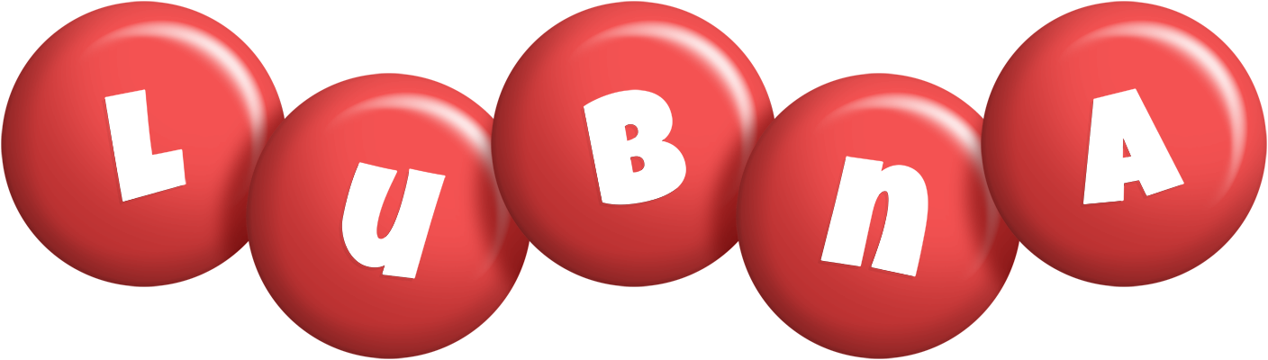 Lubna candy-red logo