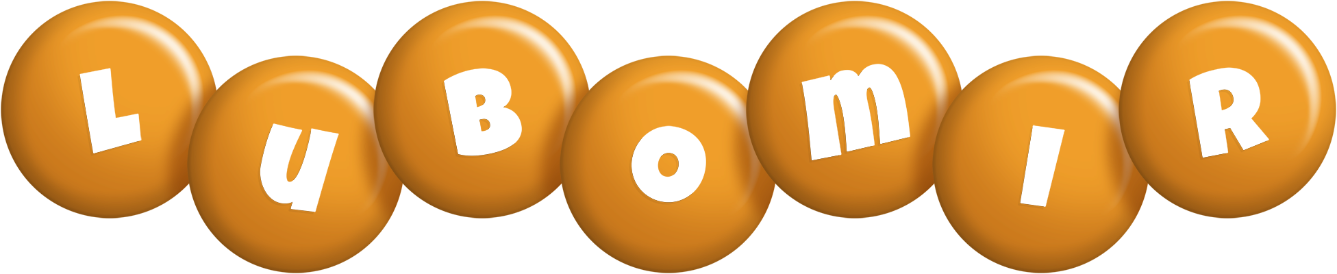 Lubomir candy-orange logo