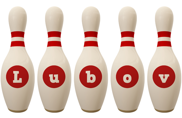 Lubov bowling-pin logo