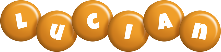 Lucian candy-orange logo