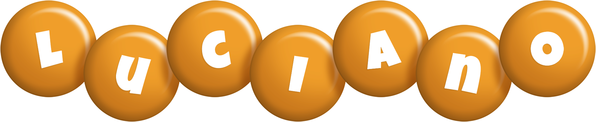 Luciano candy-orange logo