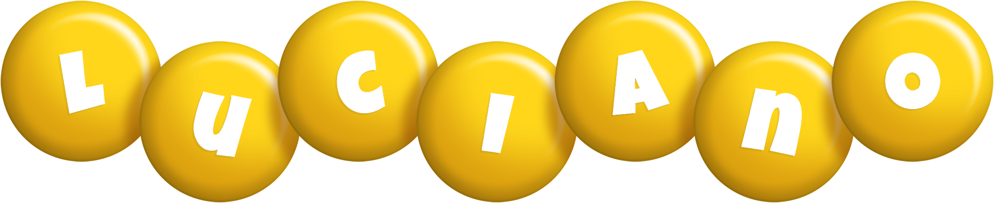 Luciano candy-yellow logo