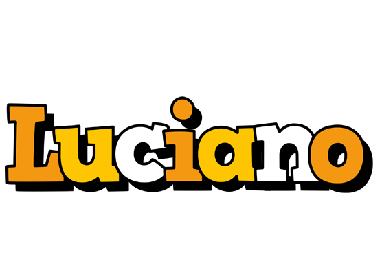Luciano cartoon logo
