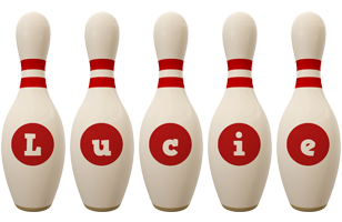 Lucie bowling-pin logo