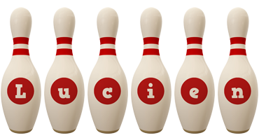 Lucien bowling-pin logo