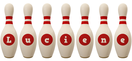 Luciene bowling-pin logo