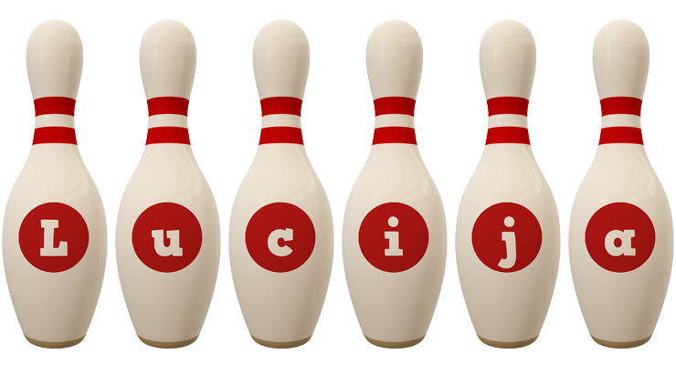 Lucija bowling-pin logo