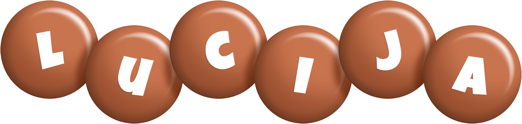 Lucija candy-brown logo