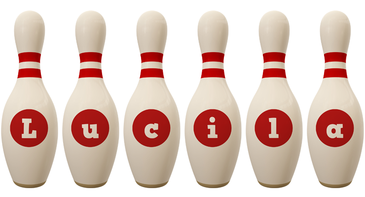 Lucila bowling-pin logo