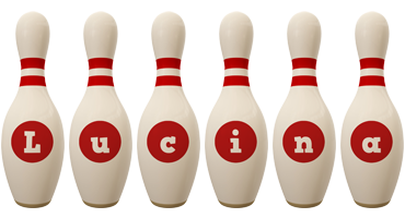 Lucina bowling-pin logo