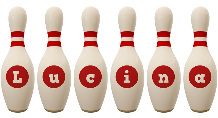 Lucina bowling-pin logo