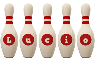 Lucio bowling-pin logo