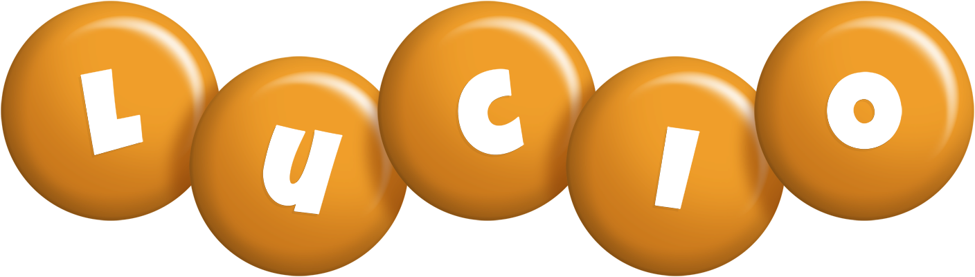 Lucio candy-orange logo