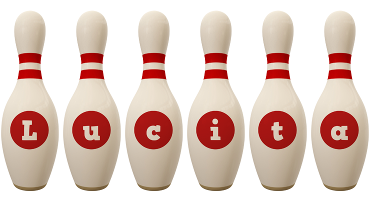 Lucita bowling-pin logo