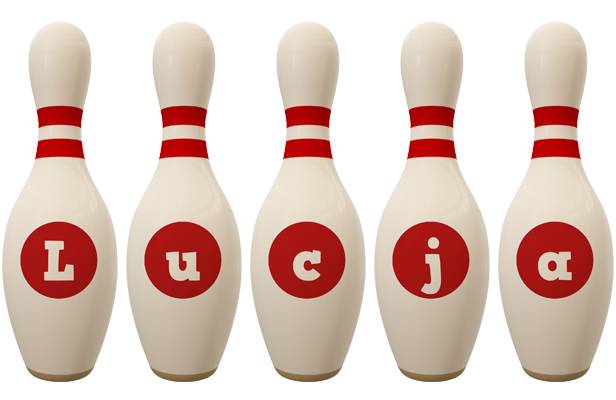 Lucja bowling-pin logo