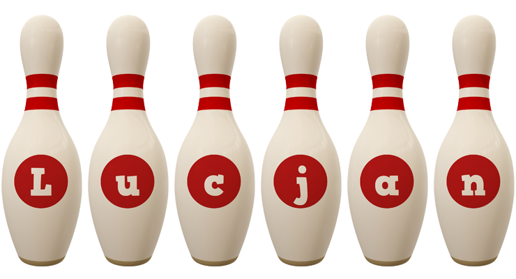 Lucjan bowling-pin logo