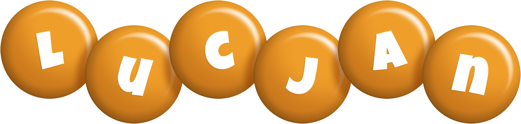 Lucjan candy-orange logo