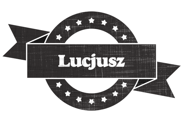 Lucjusz grunge logo