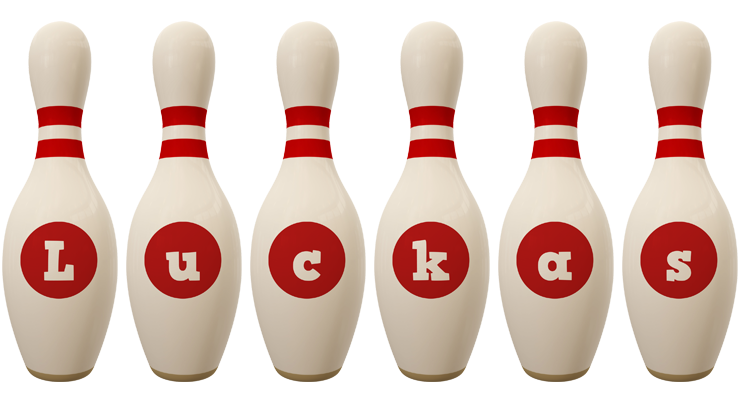 Luckas bowling-pin logo
