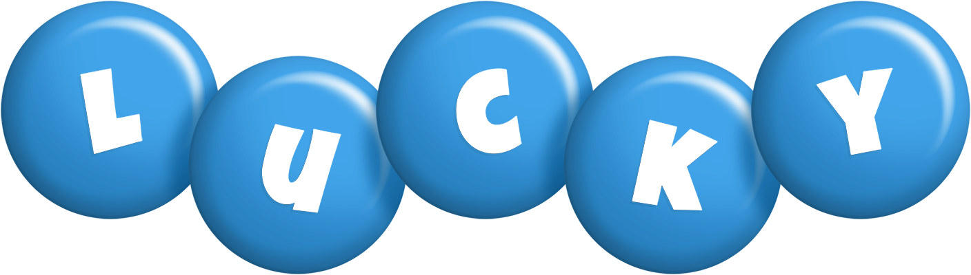 Lucky candy-blue logo