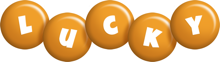 Lucky candy-orange logo