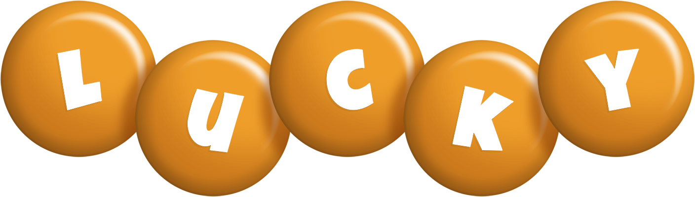 Lucky candy-orange logo