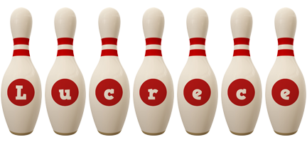 Lucrece bowling-pin logo