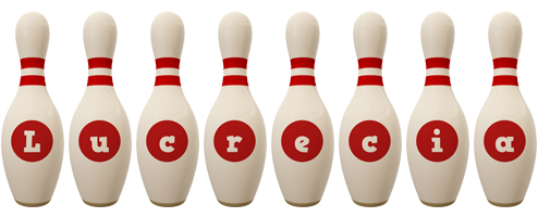 Lucrecia bowling-pin logo