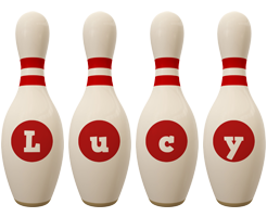 Lucy bowling-pin logo