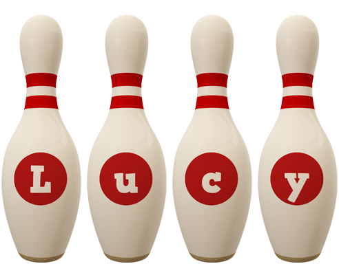 Lucy bowling-pin logo